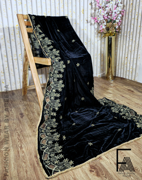 Embroidery Velvet Shawl for winter
